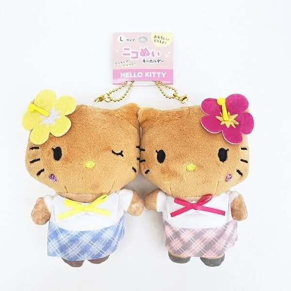 日焼けハローキティのニコぬいキーホルダー