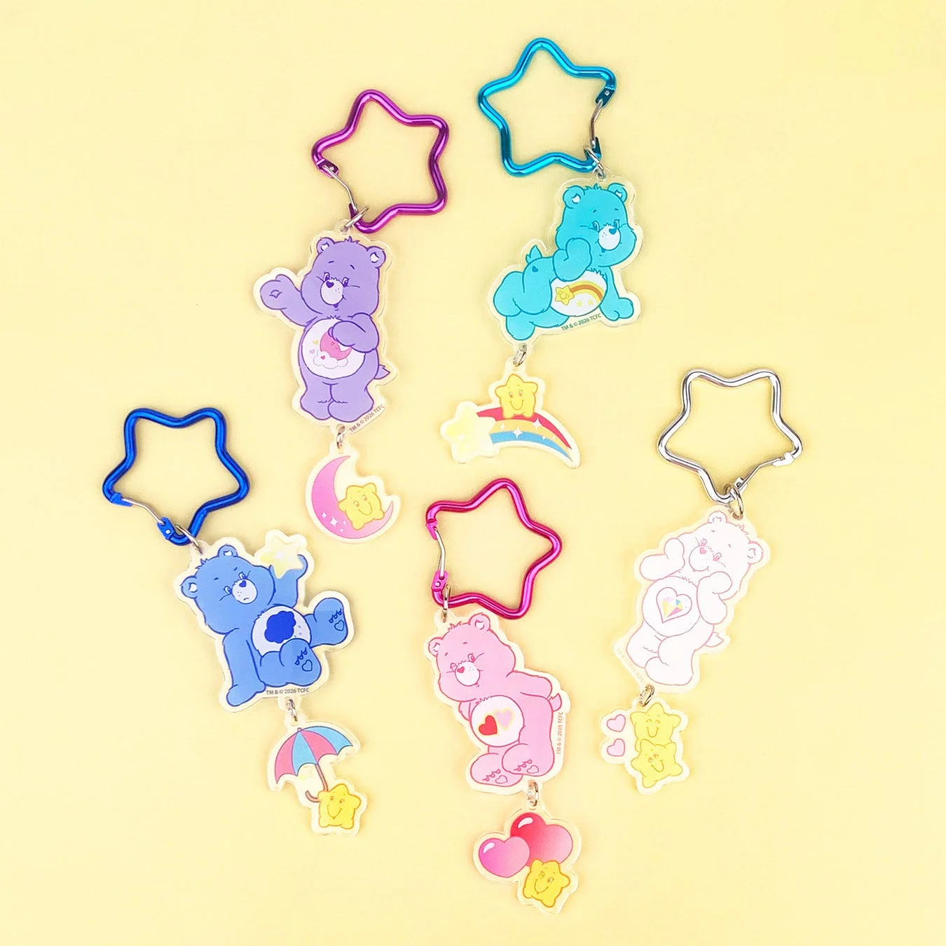 様々なケアベアのキーホルダー