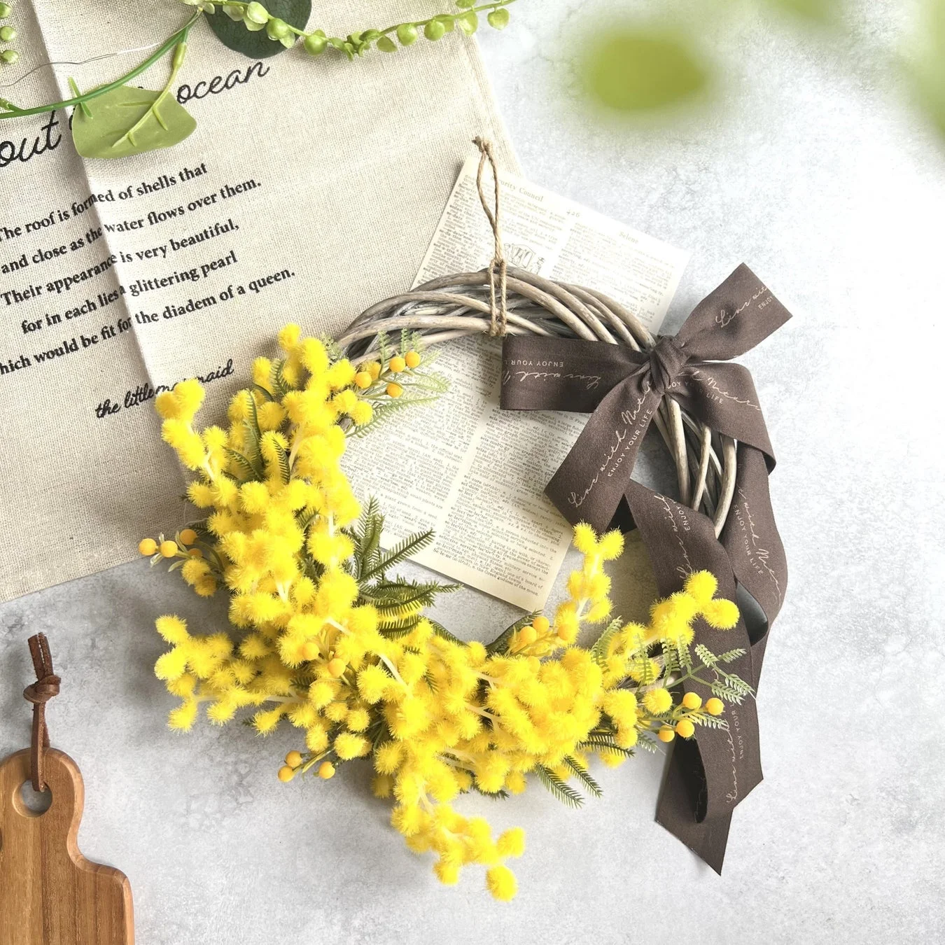 ミモザのリース