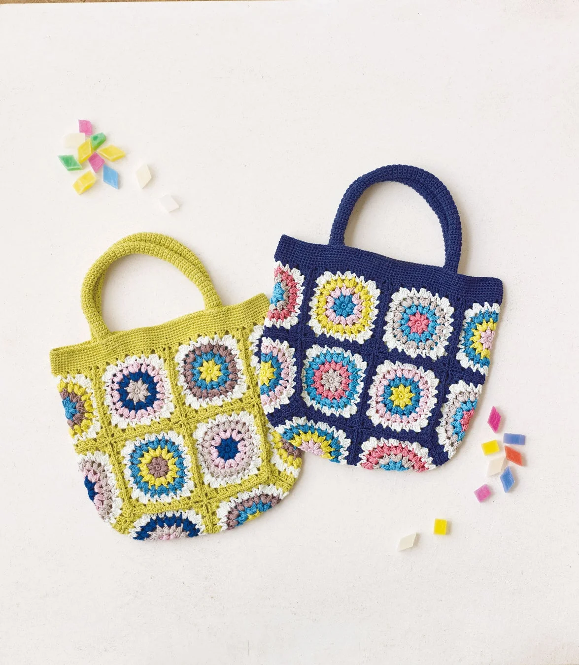 グラニースクエアモチーフのバッグ